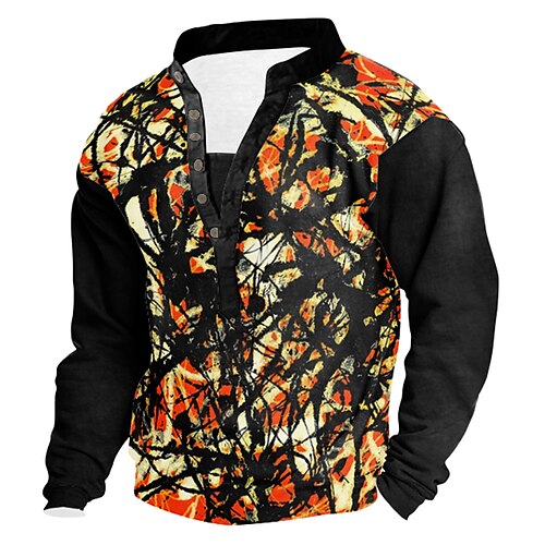 Men's Sweatshirt Black Standing Collar Henley Colorful 3D Print Casual 3D Print 3D Print Casual Spring Fall & Winter Clothing Apparel Hoodies Sweatshirts
Men's Sweatshirt Black Standing Collar Henley Colorful 3D Print Casual 3D Print 3D Print Casual Spring Fall & Winter Clothing Apparel Hoodies Sweatshirts