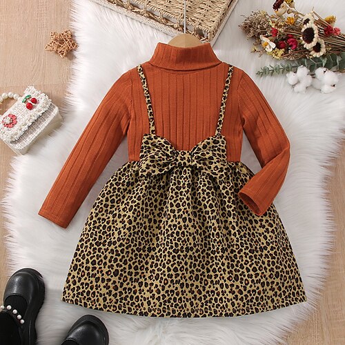 Kids Girls' Sweater Dress Leopard Sweater Dress Dress School Crew Neck Long Sleeve Active Dress 7-13 Years Winter Orange
Kids Girls' Sweater Dress Leopard Sweater Dress Dress School Crew Neck Long Sleeve Active Dress 7-13 Years Winter Orange
