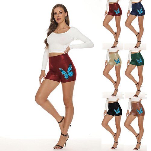 Women's Shorts Faux Leather Navy Black Wine Fashion Casual Daily Short Tummy Control Butterfly S M L XL 2XL
Women's Shorts Faux Leather Navy Black Wine Fashion Casual Daily Short Tummy Control Butterfly S M L XL 2XL