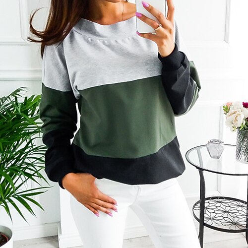 Women's Sweatshirt Pullover Basic Blue Pink Red Color Block Street Round Neck Long Sleeve S M L XL 2XL
Women's Sweatshirt Pullover Basic Blue Pink Red Color Block Street Round Neck Long Sleeve S M L XL 2XL