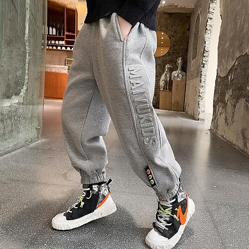 Børn Drenge Joggingbukser Bukser Helfarve Bogstaver Hold Varm Bukser udendørs Sport Navyblå Grå Midt i taljen
Børn Drenge Joggingbukser Bukser Helfarve Bogstaver Hold Varm Bukser udendørs Sport Navyblå Grå Midt i taljen
