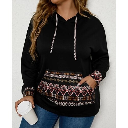 Women's Plus Size Tops Hoodie Sweatshirt Graphic Long Sleeve Hooded Casual Modern Daily Vacation Polyester Winter Fall Black
Women's Plus Size Tops Hoodie Sweatshirt Graphic Long Sleeve Hooded Casual Modern Daily Vacation Polyester Winter Fall Black