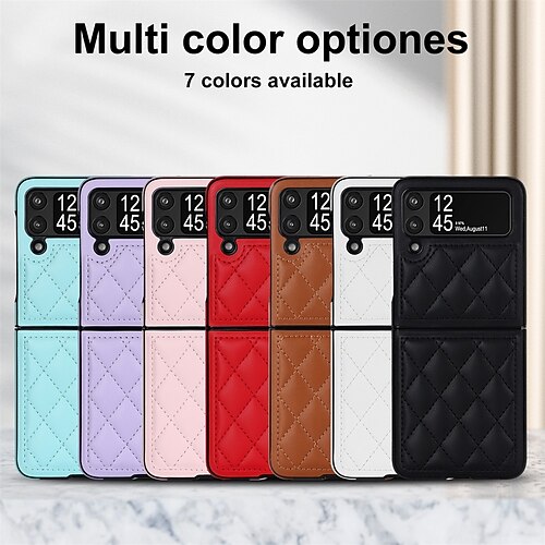 Phone Case For Samsung Galaxy Flip Z Flip 4 Z Flip 3 Bumper Frame Flip Full Body Protective Solid Colored TPU PU Leather
Phone Case For Samsung Galaxy Flip Z Flip 4 Z Flip 3 Bumper Frame Flip Full Body Protective Solid Colored TPU PU Leather