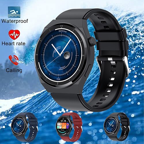 

E88S Smart Watch 1.32 inch Smartwatch Fitness Running Watch Bluetooth Temperature Monitoring Pedometer Call Reminder Compatible with Android iOS Women Men Waterproof Long Standby Hands-Free Calls IP