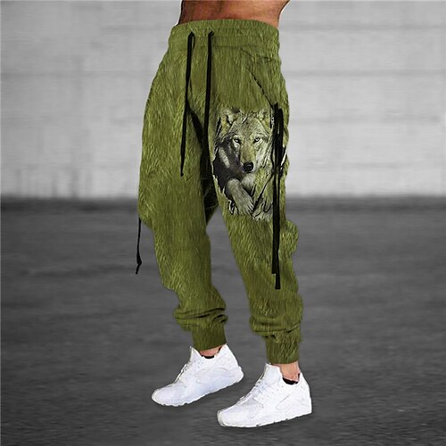 Men's Sweatpants Joggers Trousers Drawstring Elastic Waist 3D Print Animal Wolf Graphic Prints Comfort Sports Outdoor Casual Daily Cotton Blend Streetwear Stylish Green Brown Micro-elastic
Men's Sweatpants Joggers Trousers Drawstring Elastic Waist 3D Print Animal Wolf Graphic Prints Comfort Sports Outdoor Casual Daily Cotton Blend Streetwear Stylish Green Brown Micro-elastic