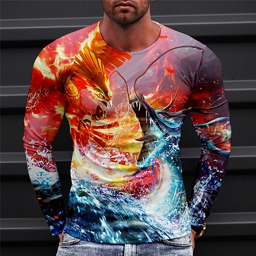 Men's T shirt Tee Animal Dragon Graphic Prints Crew Neck Green Blue Orange 3D Print Outdoor Street Long Sleeve Print Clothing Apparel Basic Sports Designer Casual
Men's T shirt Tee Animal Dragon Graphic Prints Crew Neck Green Blue Orange 3D Print Outdoor Street Long Sleeve Print Clothing Apparel Basic Sports Designer Casual