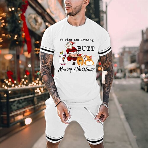 Men's Cool Shirt T shirt Tee T-shirt Suits Shorts and T Shirt Set Graphic Tee Santa Claus Graphic Prints Crew Neck Hot Stamping Christmas Street Short Sleeve Print Clothing Apparel 2pcs Fashion
Men's Cool Shirt T shirt Tee T-shirt Suits Shorts and T Shirt Set Graphic Tee Santa Claus Graphic Prints Crew Neck Hot Stamping Christmas Street Short Sleeve Print Clothing Apparel 2pcs Fashion