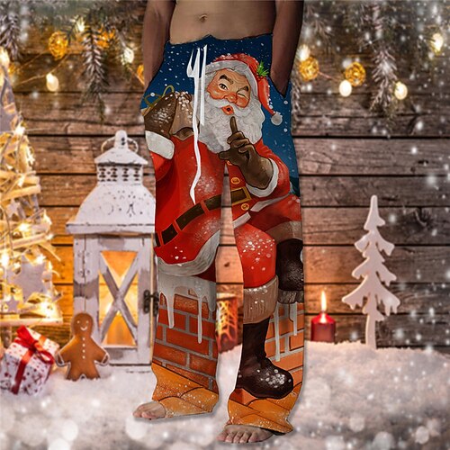 Men's Christmas Pants Trousers Beach Pants Drawstring Elastic Waist 3D Print Santa Claus Graphic Prints Christmas Comfort Casual Daily Holiday Streetwear Designer Black Red
Men's Christmas Pants Trousers Beach Pants Drawstring Elastic Waist 3D Print Santa Claus Graphic Prints Christmas Comfort Casual Daily Holiday Streetwear Designer Black Red
