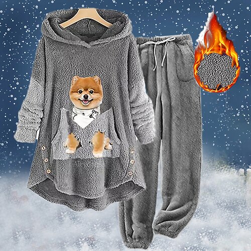 Women's Plus Size Tops Blouse Animal Long Sleeve Hooded Casual Daily Vacation Polyester Winter Fall Gray
Women's Plus Size Tops Blouse Animal Long Sleeve Hooded Casual Daily Vacation Polyester Winter Fall Gray