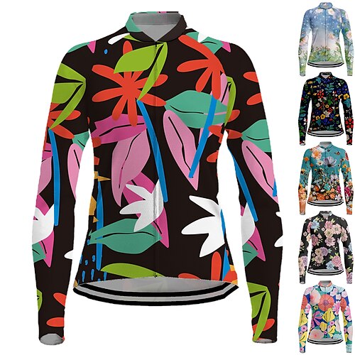 21Grams Women's Cycling Jersey Long Sleeve Bike Jersey Top with 3 Rear Pockets Mountain Bike MTB Road Bike Cycling Breathable Quick Dry Moisture Wicking Reflective Strips Black Green Yellow Floral
21Grams Women's Cycling Jersey Long Sleeve Bike Jersey Top with 3 Rear Pockets Mountain Bike MTB Road Bike Cycling Breathable Quick Dry Moisture Wicking Reflective Strips Black Green Yellow Floral