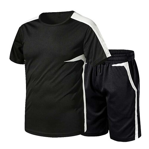 Men's T-shirt Suits Tracksuit Tennis Shirt Shorts and T Shirt Set Set Patchwork Crew Neck Black Blue Outdoor Street Short Sleeve Patchwork Drawstring Clothing Apparel Basic Sports Designer Casual
Men's T-shirt Suits Tracksuit Tennis Shirt Shorts and T Shirt Set Set Patchwork Crew Neck Black Blue Outdoor Street Short Sleeve Patchwork Drawstring Clothing Apparel Basic Sports Designer Casual