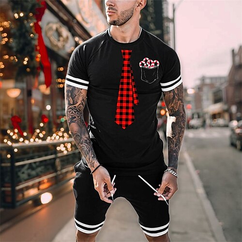 Men's T shirt Tee T-shirt Suits Shorts and T Shirt Set Graphic Tee Christmas Shirt Graphic Prints Ugly Christmas Crew Neck Green Black Red Navy Blue White Hot Stamping Christmas Street Short Sleeve
Men's T shirt Tee T-shirt Suits Shorts and T Shirt Set Graphic Tee Christmas Shirt Graphic Prints Ugly Christmas Crew Neck Green Black Red Navy Blue White Hot Stamping Christmas Street Short Sleeve
