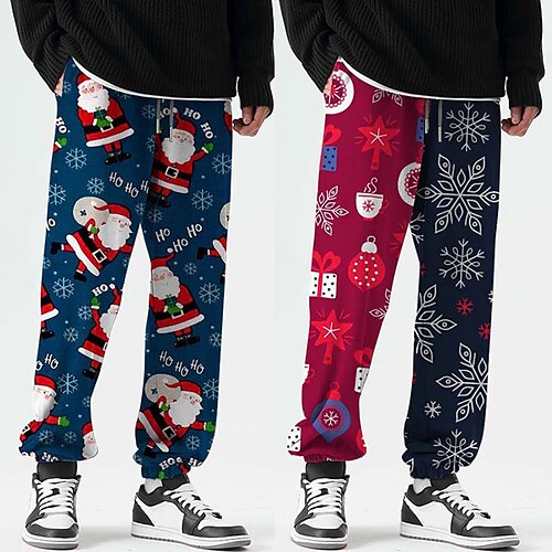 Men's Sweatpants Joggers Trousers Drawstring Elastic Waist 3D Print Santa Claus Graphic Prints Christmas Comfort Sports Outdoor Casual Daily Streetwear Designer Black / Red Blue Micro-elastic
Men's Sweatpants Joggers Trousers Drawstring Elastic Waist 3D Print Santa Claus Graphic Prints Christmas Comfort Sports Outdoor Casual Daily Streetwear Designer Black / Red Blue Micro-elastic