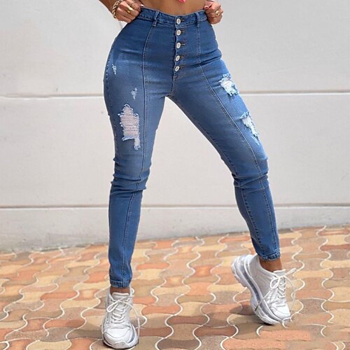 Women's Jeggings Denim Blue High Waist Streetwear Casual Going out Casual Daily Full Length Outdoor Solid Colored S M L XL 2XL
Women's Jeggings Denim Blue High Waist Streetwear Casual Going out Casual Daily Full Length Outdoor Solid Colored S M L XL 2XL