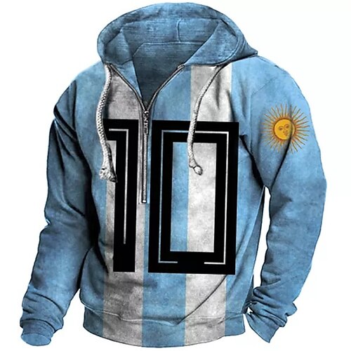 Men's Pullover Full Zip Hoodie Blue Hooded Graphic Prints Zipper Print Casual Daily Sports 3D Print Basic Streetwear Designer Spring Fall Clothing Apparel World Cup Hoodies Sweatshirts
Men's Pullover Full Zip Hoodie Blue Hooded Graphic Prints Zipper Print Casual Daily Sports 3D Print Basic Streetwear Designer Spring Fall Clothing Apparel World Cup Hoodies Sweatshirts