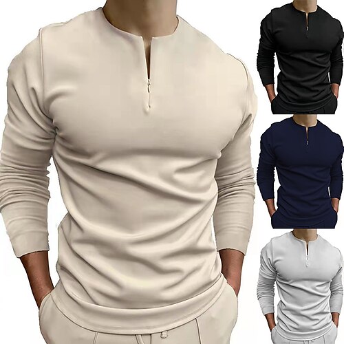 Men's T shirt Tee Solid Color Henley Khaki Navy Blue Gray Black Casual Holiday Short Sleeve Zipper Clothing Apparel Lightweight Casual Classic Muscle / Summer / Summer
Men's T shirt Tee Solid Color Henley Khaki Navy Blue Gray Black Casual Holiday Short Sleeve Zipper Clothing Apparel Lightweight Casual Classic Muscle / Summer / Summer