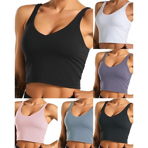 Women's Longline Sports Bra Bralette Wirefree Yoga Fitness Gym Workout Stretchy Breathable Lightweight Soft Padded Light Support Micro-elastic
Women's Longline Sports Bra Bralette Wirefree Yoga Fitness Gym Workout Stretchy Breathable Lightweight Soft Padded Light Support Micro-elastic