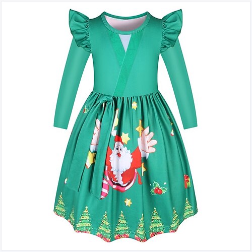Kids Girls' Ugly Christmas Dress Santa Claus A Line Dress Above Knee Dress Outdoor Cotton Long Sleeve Active Dress 3-7 Years Winter Green Red
Kids Girls' Ugly Christmas Dress Santa Claus A Line Dress Above Knee Dress Outdoor Cotton Long Sleeve Active Dress 3-7 Years Winter Green Red