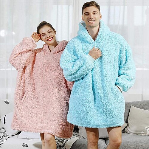 Adults' Oversized Hoodie Blanket Wearable Blanket With Pocket Plain Onesie Pajamas Flannel Cosplay For Men's Women's Christmas Animal Sleepwear Cartoon Festival / Holiday Costumes
Adults' Oversized Hoodie Blanket Wearable Blanket With Pocket Plain Onesie Pajamas Flannel Cosplay For Men's Women's Christmas Animal Sleepwear Cartoon Festival / Holiday Costumes