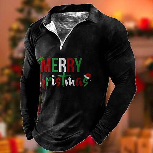 Men's Collar Polo Shirt Golf Shirt Letter Turndown Green Black 3D Print Christmas Street Long Sleeve Zipper Print Clothing Apparel Fashion Designer Casual Breathable
Men's Collar Polo Shirt Golf Shirt Letter Turndown Green Black 3D Print Christmas Street Long Sleeve Zipper Print Clothing Apparel Fashion Designer Casual Breathable