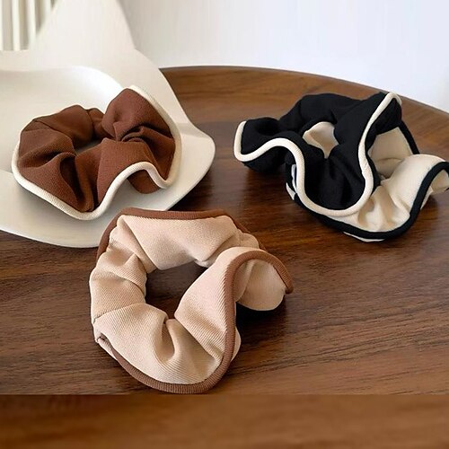 1PC Women's Girls' Hair Ties Hair Tie For Daily Date Classic Fabric dark brown Creamy-white Milk tea color
1PC Women's Girls' Hair Ties Hair Tie For Daily Date Classic Fabric dark brown Creamy-white Milk tea color
