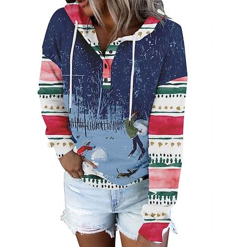 Snowman Masquerade Hoodie Women's Christmas Christmas Carnival Masquerade Adults' Christmas Vacation Polyester Top
Snowman Masquerade Hoodie Women's Christmas Christmas Carnival Masquerade Adults' Christmas Vacation Polyester Top