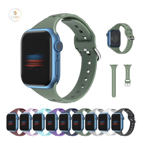 1PC Smart Watch Band Compatible with Apple iWatch Apple Watch Ultra 49mm Series 8/7/6/5/4/3/2/1 / SE Sport Band for iWatch Smartwatch Strap Wristband Silicone Adjustable Elastic Breathable
1PC Smart Watch Band Compatible with Apple iWatch Apple Watch Ultra 49mm Series 8/7/6/5/4/3/2/1 / SE Sport Band for iWatch Smartwatch Strap Wristband Silicone Adjustable Elastic Breathable