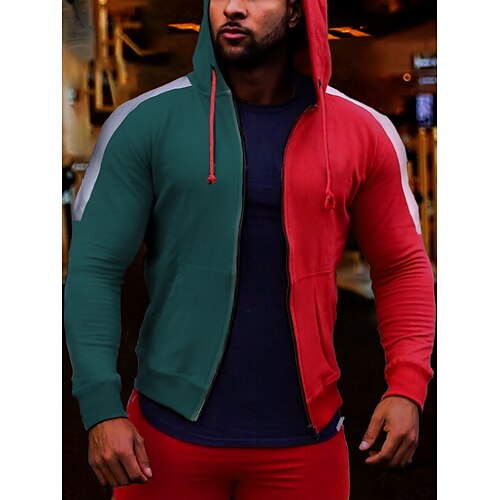 Men's Track Jacket Hoodie Jacket Pocket Full Zip Long Sleeve Outerwear Athletic Athleisure Winter Windproof Breathable Soft Fitness Running Jogging Sportswear Activewear Color Block Yellow Orange Red
Men's Track Jacket Hoodie Jacket Pocket Full Zip Long Sleeve Outerwear Athletic Athleisure Winter Windproof Breathable Soft Fitness Running Jogging Sportswear Activewear Color Block Yellow Orange Red