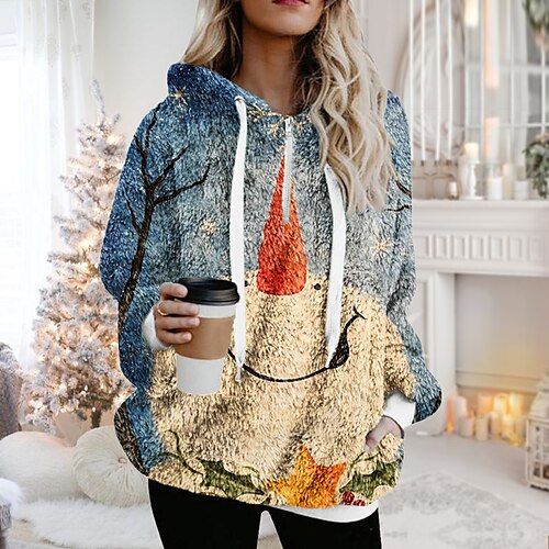 Women's Sherpa jacket Fleece Jacket Teddy Coat Warm Breathable Christmas Street Daily Wear Vacation Zipper Pocket Print Pullover Hoodie Comfortable Plush Christmas Snowman Regular Fit Outerwear Long
Women's Sherpa jacket Fleece Jacket Teddy Coat Warm Breathable Christmas Street Daily Wear Vacation Zipper Pocket Print Pullover Hoodie Comfortable Plush Christmas Snowman Regular Fit Outerwear Long