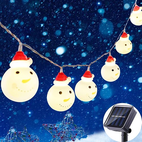 Christmas Snowman String Lights Decorations Outdoor Solar 5m 20LED 3.5m 10LED Waterproof Garland Lights Christmas Party Holiday New Year Garden Outdoor Christmas Tree Decoration
Christmas Snowman String Lights Decorations Outdoor Solar 5m 20LED 3.5m 10LED Waterproof Garland Lights Christmas Party Holiday New Year Garden Outdoor Christmas Tree Decoration