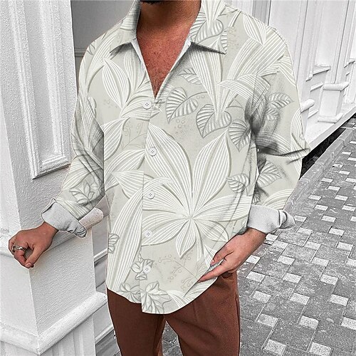 Men's Shirt Graphic Prints Leaves Turndown Blue Beige 3D Print Street Casual Long Sleeve Button-Down Print Clothing Apparel Fashion Designer Casual Soft
Men's Shirt Graphic Prints Leaves Turndown Blue Beige 3D Print Street Casual Long Sleeve Button-Down Print Clothing Apparel Fashion Designer Casual Soft
