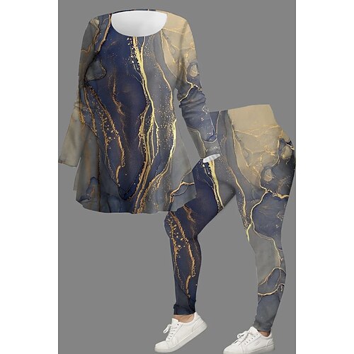Women's Plus Size Tops Set Graphic Print Long Sleeve Round Neck Active Modern Sports Vacation Polyester Winter Fall Brown Navy Blue
Women's Plus Size Tops Set Graphic Print Long Sleeve Round Neck Active Modern Sports Vacation Polyester Winter Fall Brown Navy Blue