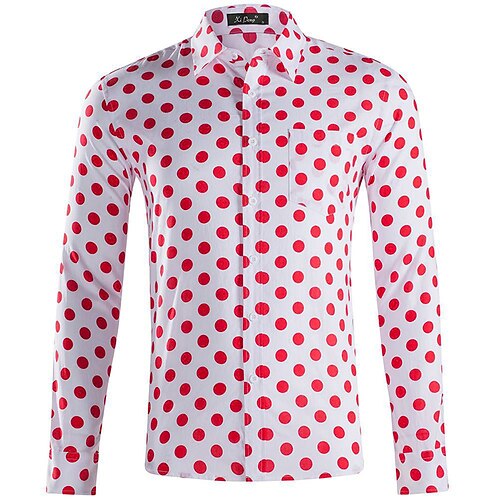 Men's Designer Shirt Summer Shirt Casual Shirt Polka Dot Turndown Black / White WhiteRed Black Red Work Street Long Sleeve Button-Down Clothing Apparel Fashion Simple Casual
Men's Designer Shirt Summer Shirt Casual Shirt Polka Dot Turndown Black / White WhiteRed Black Red Work Street Long Sleeve Button-Down Clothing Apparel Fashion Simple Casual