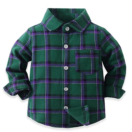 Toddler Boys Shirt Plaid 3/4 Length Sleeve Outdoor Cute Green Winter Clothes 3-7 Years / Fall
Toddler Boys Shirt Plaid 3/4 Length Sleeve Outdoor Cute Green Winter Clothes 3-7 Years / Fall