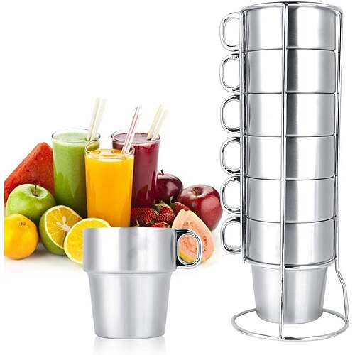 Outdoor camping 304 stainless steel double-layer cup 4-piece set of insulated picnic anti-scalding coffee cup portable water cup
Outdoor camping 304 stainless steel double-layer cup 4-piece set of insulated picnic anti-scalding coffee cup portable water cup