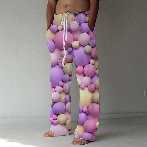 Men's Trousers Beach Pants Drawstring Elastic Waist 3D Print Graphic Prints Geometry Comfort Casual Daily Holiday Streetwear Designer Blue Purple
Men's Trousers Beach Pants Drawstring Elastic Waist 3D Print Graphic Prints Geometry Comfort Casual Daily Holiday Streetwear Designer Blue Purple