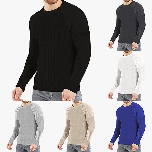 Men's Sweater Pullover Ribbed Knit Cropped Knitted Solid Color Crewneck Keep Warm Modern Contemporary Work Daily Wear Clothing Apparel Fall & Winter Black Blue M L XL
Men's Sweater Pullover Ribbed Knit Cropped Knitted Solid Color Crewneck Keep Warm Modern Contemporary Work Daily Wear Clothing Apparel Fall & Winter Black Blue M L XL