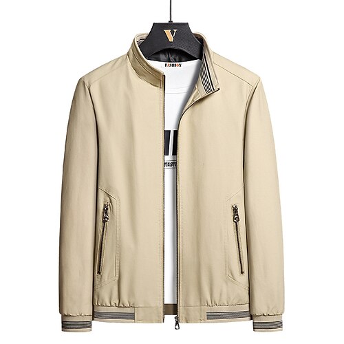 Men's Casual Jacket Durable Daily Wear Vacation To-Go Zipper Standing Collar Comfort Leisure Jacket Outerwear Solid / Plain Color Zipper Pocket Black Yellow Khaki / Winter
Men's Casual Jacket Durable Daily Wear Vacation To-Go Zipper Standing Collar Comfort Leisure Jacket Outerwear Solid / Plain Color Zipper Pocket Black Yellow Khaki / Winter