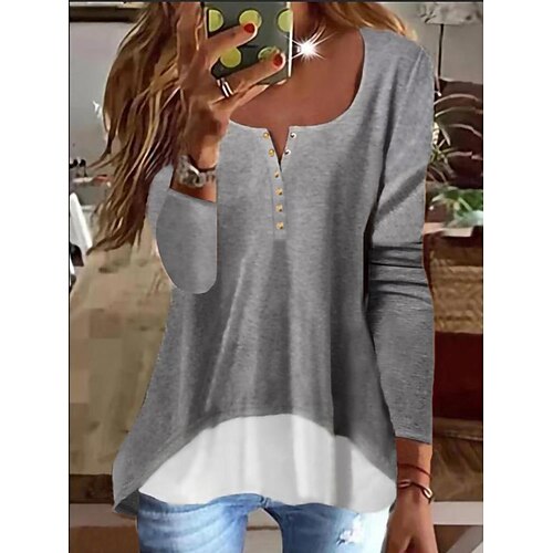 Women's Blouse Shirt Green Black Blue Plain Button Long Sleeve Casual Basic U Neck Regular S
Women's Blouse Shirt Green Black Blue Plain Button Long Sleeve Casual Basic U Neck Regular S