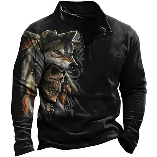 Hombre Sudadera con cremallera Pull-over Sudadera con un cuarto de cremallera Negro Media cremallera Animal Lobo Estampados Cremallera Estampado Diario Deportes Impresión 3D Básico Design Casual
Hombre Sudadera con cremallera Pull-over Sudadera con un cuarto de cremallera Negro Media cremallera Animal Lobo Estampados Cremallera Estampado Diario Deportes Impresión 3D Básico Design Casual