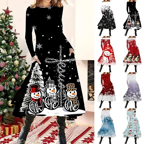 Women's Christmas Casual Dress Swing Dress Midi Dress Black Blue Purple Long Sleeve Plaid Pocket Winter Fall Autumn Fashion Christmas Daily 2022 S M L XL XXL 3XL
Women's Christmas Casual Dress Swing Dress Midi Dress Black Blue Purple Long Sleeve Plaid Pocket Winter Fall Autumn Fashion Christmas Daily 2022 S M L XL XXL 3XL