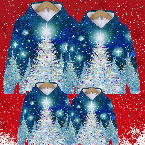 Family Christmas Hoodie Graphic Christmas Tree Outdoor Crewneck Blue Long Sleeve Cute Matching Outfits
Family Christmas Hoodie Graphic Christmas Tree Outdoor Crewneck Blue Long Sleeve Cute Matching Outfits