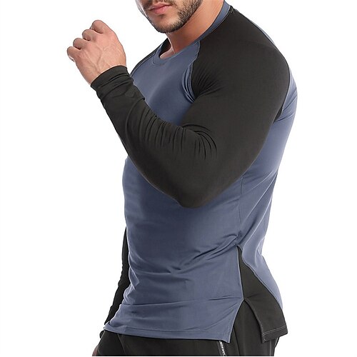 Men's Workout Shirt Running Shirt Split Long Sleeve Top Athletic Athleisure Winter Breathable Quick Dry Soft Running Jogging Training Sportswear Activewear Color Block BlackGray Black Green
Men's Workout Shirt Running Shirt Split Long Sleeve Top Athletic Athleisure Winter Breathable Quick Dry Soft Running Jogging Training Sportswear Activewear Color Block BlackGray Black Green