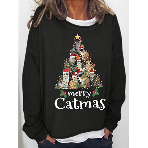 Women's Sweatshirt Pullover Basic Green Black Blue Christmas Tree Christmas Round Neck Long Sleeve S M L XL 2XL 3XL
Women's Sweatshirt Pullover Basic Green Black Blue Christmas Tree Christmas Round Neck Long Sleeve S M L XL 2XL 3XL