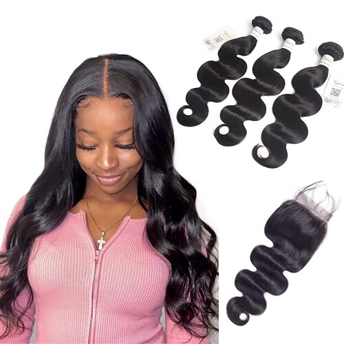 Body Wave Hair 3 Bundles with closure 16 18 20 inch 100% Virgin Human Hair Body Wave Bundles with Closure Natural Color Soft
Body Wave Hair 3 Bundles with closure 16 18 20 inch 100% Virgin Human Hair Body Wave Bundles with Closure Natural Color Soft