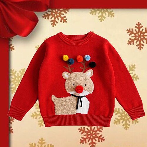 Kids Boys Sweater Deer Christmas Gifts Long Sleeve Fashion Cotton 3-6 Years Winter Red
Kids Boys Sweater Deer Christmas Gifts Long Sleeve Fashion Cotton 3-6 Years Winter Red