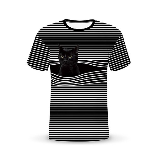 Men's T shirt Tee Cat Graphic Prints Crew Neck Black 3D Print Outdoor Street Short Sleeve Print Clothing Apparel Sports Designer Casual / Summer
Men's T shirt Tee Cat Graphic Prints Crew Neck Black 3D Print Outdoor Street Short Sleeve Print Clothing Apparel Sports Designer Casual / Summer