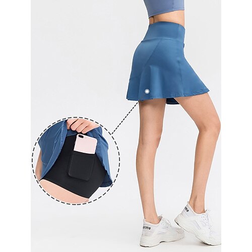 Per donna Gonna da corsa Gonna da tennis 2 in 1 con tasca per telefono Pantaloncini / Cosciali Esterno Athleisure Elastene Traspirante Morbido Asciugatura rapida Fitness Allenamento in palestra
Per donna Gonna da corsa Gonna da tennis 2 in 1 con tasca per telefono Pantaloncini / Cosciali Esterno Athleisure Elastene Traspirante Morbido Asciugatura rapida Fitness Allenamento in palestra