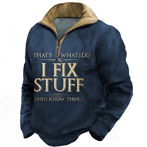 Herre Sweatshirt Med Lynlås bluse Kvart lynlås sweatshirt Blå Halv lynlås Bogstaver Grafiske tryk Lynlås Trykt mønster Daglig Sport 3D-udskrivning Basale Designer Afslappet Forår & Vinter Tøj
Herre Sweatshirt Med Lynlås bluse Kvart lynlås sweatshirt Blå Halv lynlås Bogstaver Grafiske tryk Lynlås Trykt mønster Daglig Sport 3D-udskrivning Basale Designer Afslappet Forår & Vinter Tøj