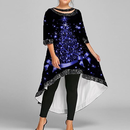 Women's Plus Size Casual Dress Christmas Tree Crew Neck Half Sleeve Winter Fall Casual Festival Maxi long Dress Christmas Daily Dress
Women's Plus Size Casual Dress Christmas Tree Crew Neck Half Sleeve Winter Fall Casual Festival Maxi long Dress Christmas Daily Dress